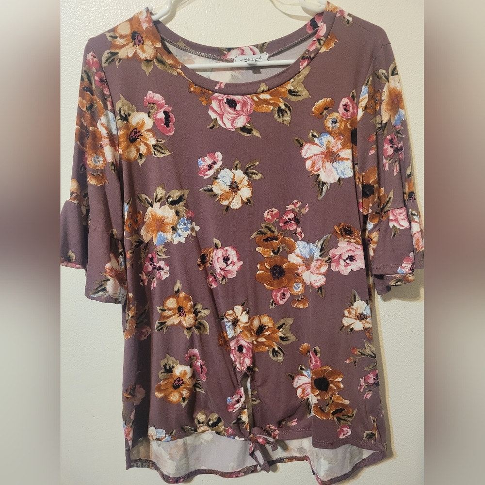 White Birch Women’s Floral Blouse- Size XL Boutique brand